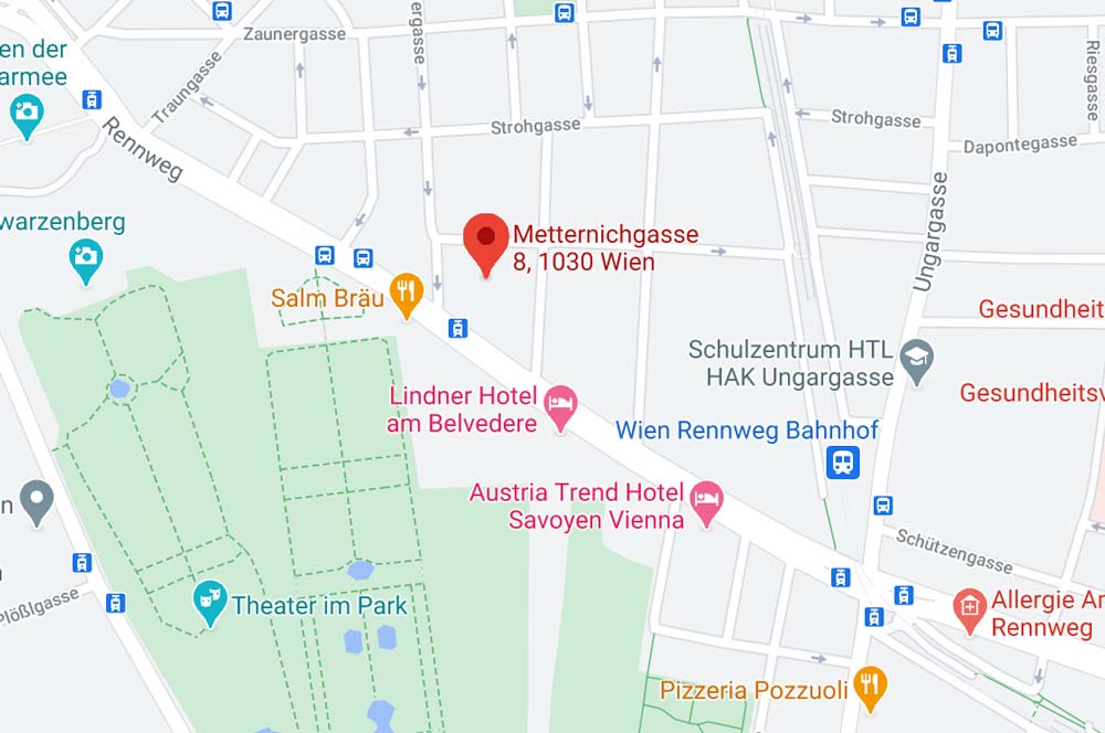 mdw Metternichgasse auf Google Maps